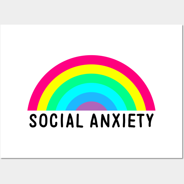 Social Anxiety Rainbow Wall Art by GAz